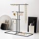 Elegant Black Metal Jewellery Stand Organizer, 40 x 41 x 15 cm | 100% Durable Metal | Perfect for Organizing Necklaces, Earrings & Accessories