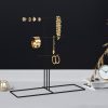 Elegant Black Metal Jewellery Stand Organizer, 40 x 41 x 15 cm | 100% Durable Metal | Perfect for Organizing Necklaces, Earrings & Accessories