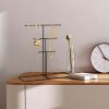 Elegant Black Metal Jewellery Stand Organizer, 40 x 41 x 15 cm | 100% Durable Metal | Perfect for Organizing Necklaces, Earrings & Accessories