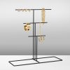Elegant Black Metal Jewellery Stand Organizer, 40 x 41 x 15 cm | 100% Durable Metal | Perfect for Organizing Necklaces, Earrings & Accessories