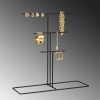 Elegant Black Metal Jewellery Stand Organizer, 40 x 41 x 15 cm | 100% Durable Metal | Perfect for Organizing Necklaces, Earrings & Accessories