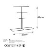 Elegant Black Metal Jewellery Stand Organizer, 40 x 41 x 15 cm | 100% Durable Metal | Perfect for Organizing Necklaces, Earrings & Accessories