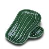 Elegant Green Ceramic Food Presentation Plate, 23 cm | 100% Ceramic, Perfect for Serving & Displaying Dishes | Ideal for Home & Events
