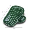 Elegant Green Ceramic Food Presentation Plate, 23 cm | 100% Ceramic, Perfect for Serving & Displaying Dishes | Ideal for Home & Events