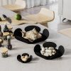Elegant Decorative Metal Accessory Set (3 Pieces) | 100% Metal, 1.5 mm Thickness | Large 36x36, Medium 26.5x26.5, Small 13x13 | Sleek Black Finish for Modern Decor