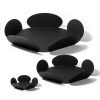 Elegant Decorative Metal Accessory Set (3 Pieces) | 100% Metal, 1.5 mm Thickness | Large 36x36, Medium 26.5x26.5, Small 13x13 | Sleek Black Finish for Modern Decor