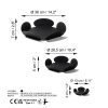 Elegant Decorative Metal Accessory Set (3 Pieces) | 100% Metal, 1.5 mm Thickness | Large 36x36, Medium 26.5x26.5, Small 13x13 | Sleek Black Finish for Modern Decor