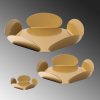 Elegant Gold Decorative Metal Accessory Set (3 Pieces) | 100% Metal, 1.5 mm Thickness | Large 36x36, Medium 26.5x26.5, Small 13x13 | Perfect for Home Decor