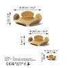 Elegant Gold Decorative Metal Accessory Set (3 Pieces) | 100% Metal, 1.5 mm Thickness | Large 36x36, Medium 26.5x26.5, Small 13x13 | Perfect for Home Decor