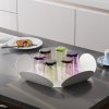 Elegant Decorative Metal Accessory Set (3 Pieces) | 100% Metal, 1.5 mm Thickness | Large 36x36, Medium 26.5x26.5, Small 13x13 | Stylish White Finish for Home Decor