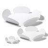 Elegant Decorative Metal Accessory Set (3 Pieces) | 100% Metal, 1.5 mm Thickness | Large 36x36, Medium 26.5x26.5, Small 13x13 | Stylish White Finish for Home Decor