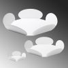Elegant Decorative Metal Accessory Set (3 Pieces) | 100% Metal, 1.5 mm Thickness | Large 36x36, Medium 26.5x26.5, Small 13x13 | Stylish White Finish for Home Decor