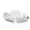 Elegant Decorative Metal Accessory Set (3 Pieces) | 100% Metal, 1.5 mm Thickness | Large 36x36, Medium 26.5x26.5, Small 13x13 | Stylish White Finish for Home Decor
