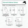 Durable Metal Toilet Paper Holder, Black, 12.5 x 14.5 x 17 cm | 100% Metal, Thickness: 2.5-5 mm | Stylish & Functional Bathroom Accessory
