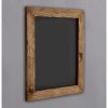 Premium Wooden Blackboard, 36 x 42 x 4 cm, 100% Spruce Wood Frame, Natural & Black Finish | Ideal for Home, Office, & Classroom Use