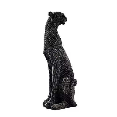 Hand-Painted Decorative Object, Black, 15 x 43 x 15 cm | 100% Polyester, Unique Color Variations | Perfect for Home Decor & Accent Pieces