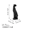 Hand-Painted Decorative Object, Black, 15 x 43 x 15 cm | 100% Polyester, Unique Color Variations | Perfect for Home Decor & Accent Pieces