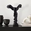 Hand-Painted Decorative Object, Black, 28 x 40 x 18 cm | 100% Polyester, Unique Color Variations | Perfect for Home Decor & Accent Pieces