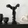 Hand-Painted Decorative Object, Black, 28 x 40 x 18 cm | 100% Polyester, Unique Color Variations | Perfect for Home Decor & Accent Pieces