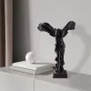 Hand-Painted Decorative Object, Black, 28 x 40 x 18 cm | 100% Polyester, Unique Color Variations | Perfect for Home Decor & Accent Pieces