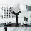 Hand-Painted Decorative Object, Black, 28 x 40 x 18 cm | 100% Polyester, Unique Color Variations | Perfect for Home Decor & Accent Pieces