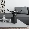 Hand-Painted Decorative Object, Black, 50 x 43 x 20 cm | 100% Polyester, Unique Color Variations | Perfect for Home Decor & Accent Pieces