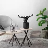 Hand-Painted Decorative Object, Black, 50 x 43 x 20 cm | 100% Polyester, Unique Color Variations | Perfect for Home Decor & Accent Pieces