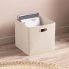 Stylish Cream Felt Basket, 30 x 30 x 30 cm | 100% Felt, Non-Machine Washable | Ideal for Organizing Home & Office, Soft & Elegant Design