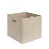 Stylish Cream Felt Basket, 30 x 30 x 30 cm | 100% Felt, Non-Machine Washable | Ideal for Organizing Home & Office, Soft & Elegant Design