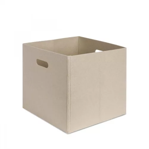 Stylish Cream Felt Basket, 30 x 30 x 30 cm | 100% Felt, Non-Machine Washable | Ideal for Organizing Home & Office, Soft & Elegant Design
