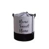 Stylish Felt Basket, Grey & Black, 37 x 40 cm | 70% Polyester, 30% Cotton | Easy Care: Wipe Clean with Damp Cloth | Perfect for Home Organization