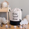 Stylish White Felt Basket, 37 x 40 cm | 70% Polyester & 30% Cotton | Easy to Clean with Damp Cloth | Perfect for Organizing Home & Office