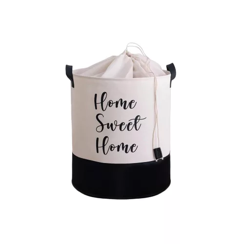 Stylish White Felt Basket, 37 x 40 cm | 70% Polyester & 30% Cotton | Easy to Clean with Damp Cloth | Perfect for Organizing Home & Office
