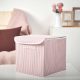 Stylish Felt Storage Box, 30x30x30 cm, Powder Color | 70% Polyester & 30% Cotton | Easy to Clean with Damp Cloth | Perfect for Organizing Home & Office