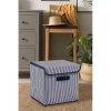 Navy Blue Felt Storage Box, 30 x 30 x 30 cm | 70% Polyester & 30% Cotton | Stylish & Functional Organizer, Easy to Clean with Damp Cloth