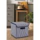 Navy Blue Felt Storage Box, 30 x 30 x 30 cm | 70% Polyester & 30% Cotton | Stylish & Functional Organizer, Easy to Clean with Damp Cloth