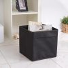 Stylish Black Felt Storage Box, 30 x 30 x 30 cm | 70% Polyester & 30% Cotton | Easy to Clean with Damp Cloth | Perfect for Organizing Home & Office