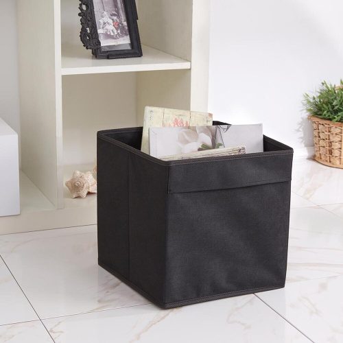 Stylish Black Felt Storage Box, 30 x 30 x 30 cm | 70% Polyester & 30% Cotton | Easy to Clean with Damp Cloth | Perfect for Organizing Home & Office