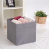 Stylish Felt Storage Box, Smoked Color, 30 x 30 x 30 cm | 70% Polyester / 30% Cotton | Easy to Clean with Damp Cloth | Perfect for Organizing Home & Office
