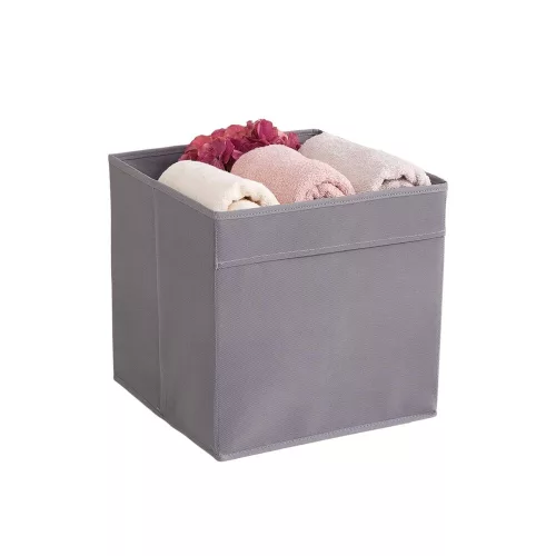 Stylish Felt Storage Box, Smoked Color, 30 x 30 x 30 cm | 70% Polyester / 30% Cotton | Easy to Clean with Damp Cloth | Perfect for Organizing Home & Office