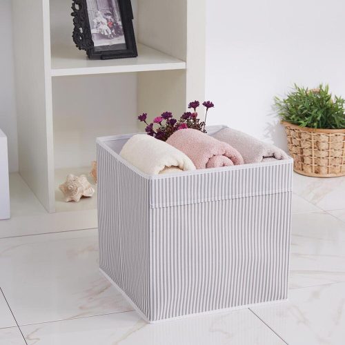 Stylish Grey Felt Storage Box, 30 x 30 x 30 cm | 70% Polyester & 30% Cotton | Easy to Clean with Damp Cloth | Perfect for Organizing Home & Office