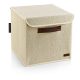 Stylish Felt Storage Box, Cream, 30 x 30 x 30 cm | 100% Terrycloth, Easy to Clean with Damp Cloth | Perfect for Organizing Home & Office Spaces