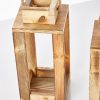 Elegant Wooden Candlestick Lanterns (2 Pieces) - Natural Finish, 30 cm & 25 cm | Perfect for Home Decor & Ambient Lighting | Stylish & Functional Design