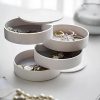 Elegant White Jewellery Stand Organizer, 10 cm Diameter, BPA Free Plastic Body | Stylish & Functional Storage for Necklaces, Earrings & More