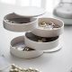 Elegant White Jewellery Stand Organizer, 10 cm Diameter, BPA Free Plastic Body | Stylish & Functional Storage for Necklaces, Earrings & More