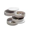 Elegant White Jewellery Stand Organizer, 10 cm Diameter, BPA Free Plastic Body | Stylish & Functional Storage for Necklaces, Earrings & More
