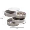 Elegant White Jewellery Stand Organizer, 10 cm Diameter, BPA Free Plastic Body | Stylish & Functional Storage for Necklaces, Earrings & More