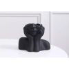 Elegant Black Ceramic Vase, 19 x 11 x 16 cm | 100% Ceramic, Perfect for Home Decor & Floral Arrangements | Stylish & Modern Design