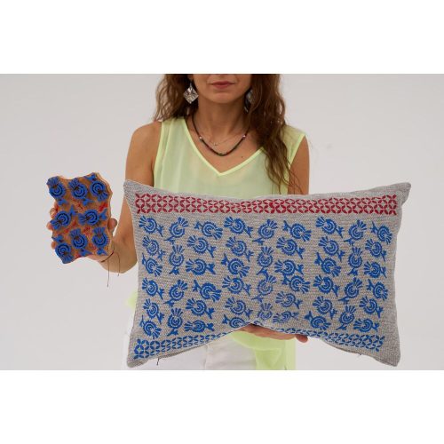 Handmade Chenille Cushion Cover, Grey, 40 x 60 cm | Soft & Cozy | Perfect for Living Room, Bedroom, and Modern Home Decor | Unique Design