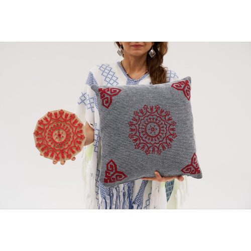 Handmade Dark Grey Chenille Cushion Cover, 50 x 50 cm | 100% Soft & Cozy | Perfect for Modern Home Decor & Comfort | Elegant & Stylish Design